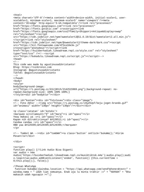 Script Bucin Romantis dan Menghibur