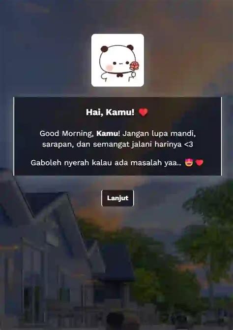 Script HTML bucin good morning kamu romantis