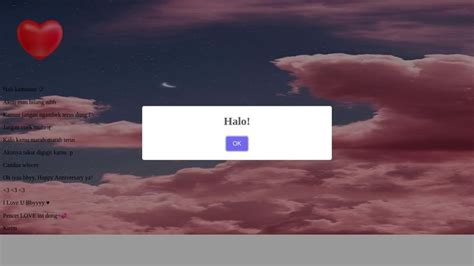 Script HTML Bucin Happy Anniversary Demo Source Code