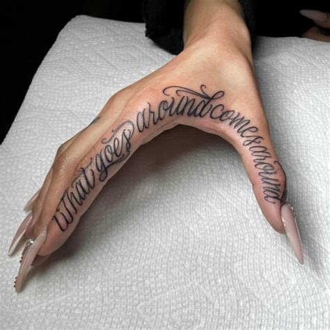 Script Hand Tattoo