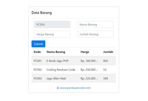 Script Kode Otomatis Dengan Php Mysql  