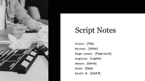 Script Notes Template Picture