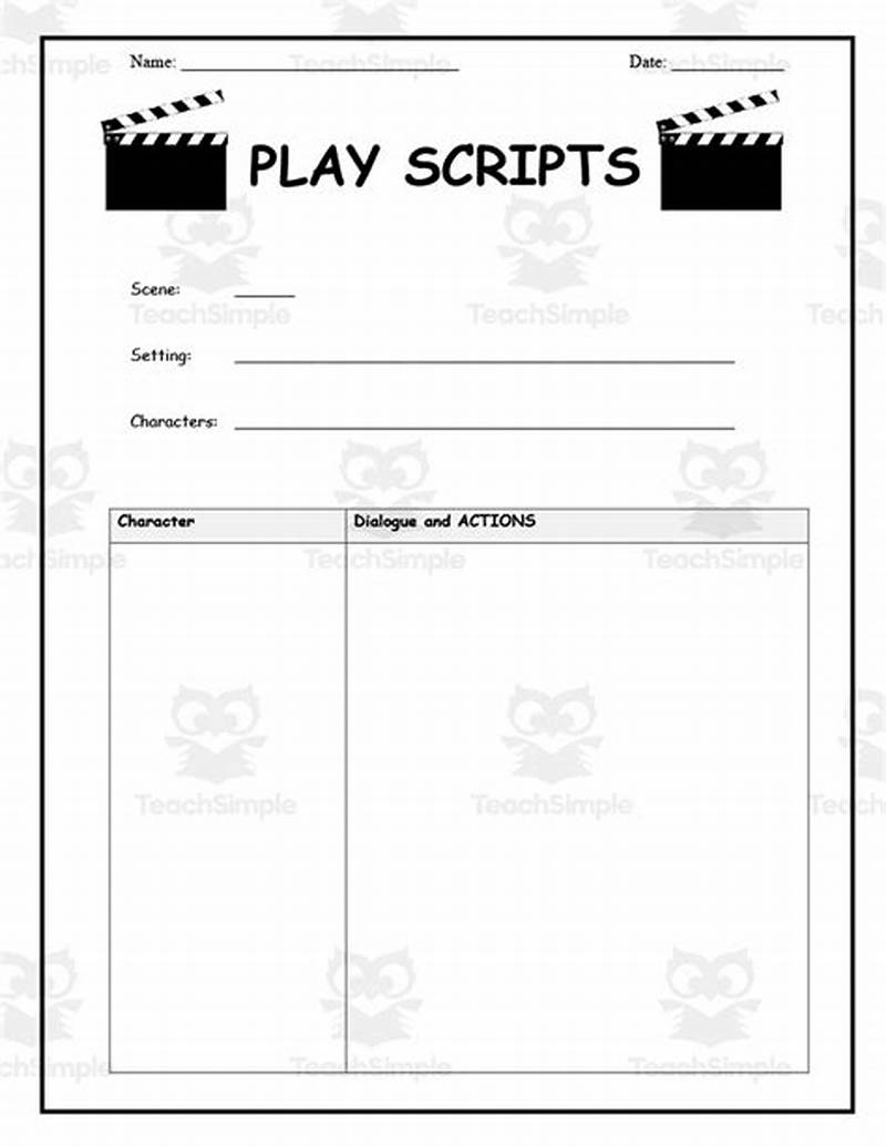 Script Writing Template Pages