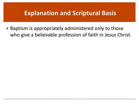 Scriptural Basis for Baptism