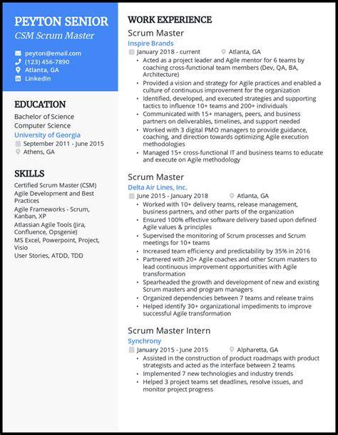Scrum Master Resumes