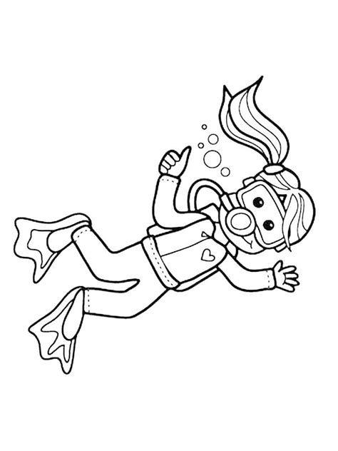 Scuba Coloring Pages