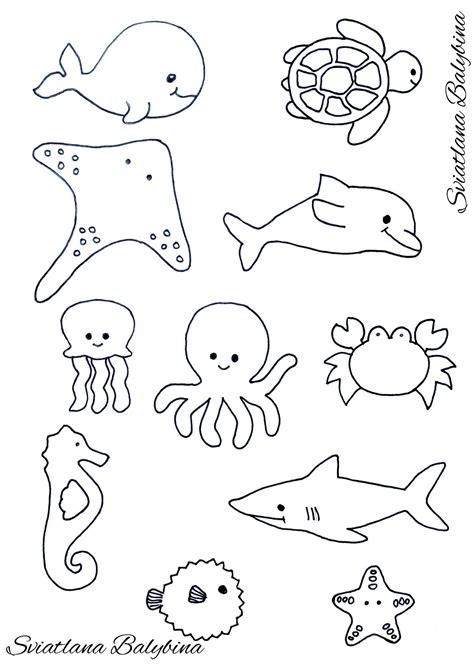 Sea Creature Printable Sea Animals