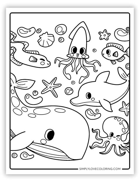 Sea Animals Coloring Pages Free Printable