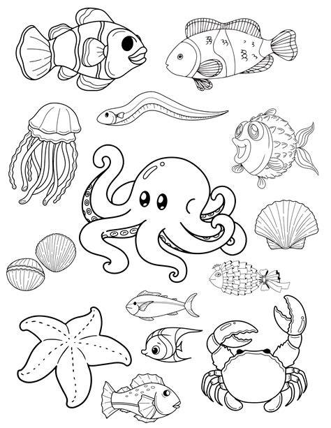 Sea Animals Fish Coloring Pages For Kids Printable Activity Crafts Free
For Download