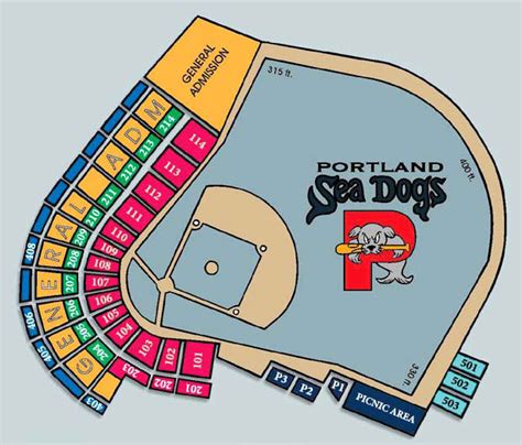 Sea Dogs Seating Chart