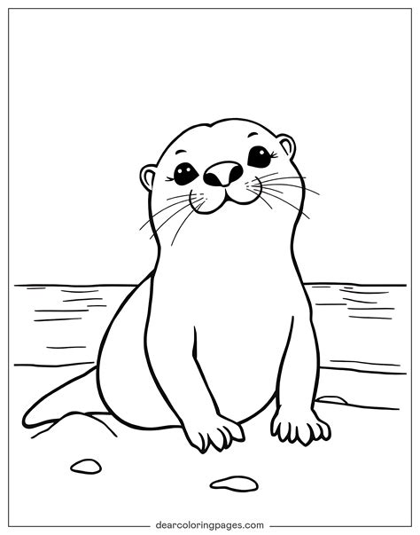Sea Otter Coloring Page