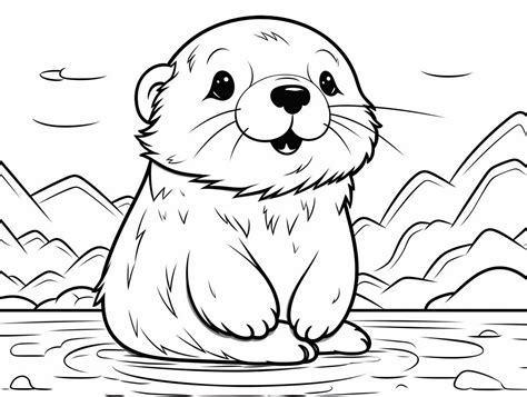 Sea Otter Coloring Pages
