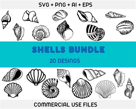 Download Sea Shells Bundle | Cut Files DXF Files