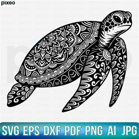 47+ Sea Turtle Mandala SVG, Turtle Mandala SVG Turtle SVG Mandala SVG Sea Turtle SVG. Mandala Sea Turtle SVG Dxf Cut Files Crafters Bundle