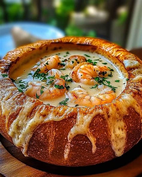 Seafood Chowder with Crusty Bread Bowls