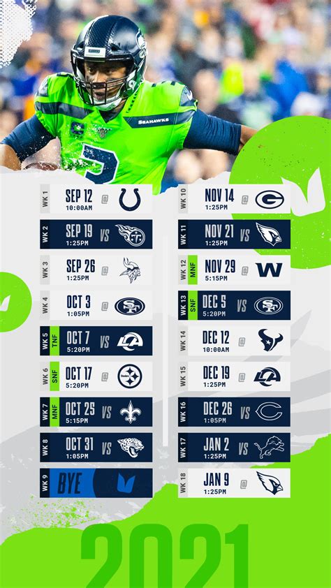 Seahawks 2022 Schedule Printable