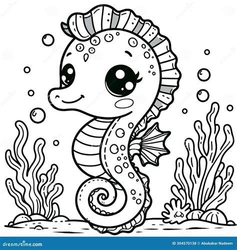 Seahorse Coloring Page