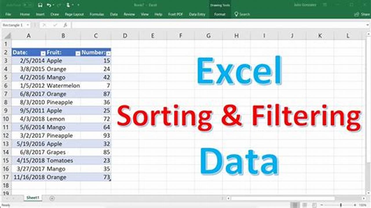 Searching And Sorting, Excel Templates
