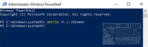 Searching for Hidden Files and Folders Using Windows Powershell