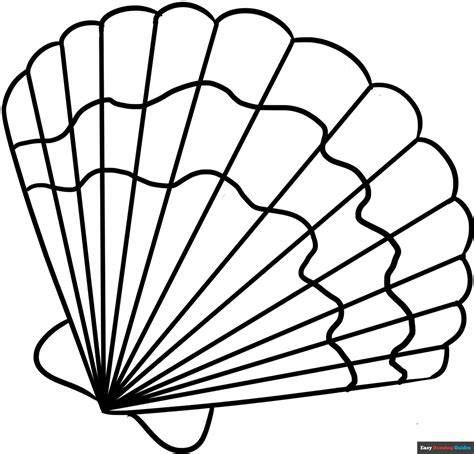 Seashell Coloring Pages Easy