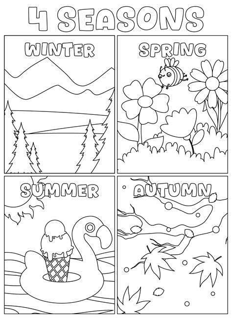 Seasons Coloring Pages