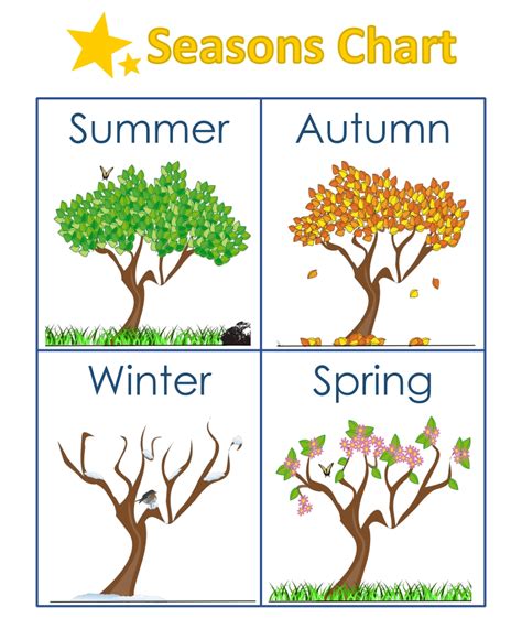 Seasons Printables For Kindergarten