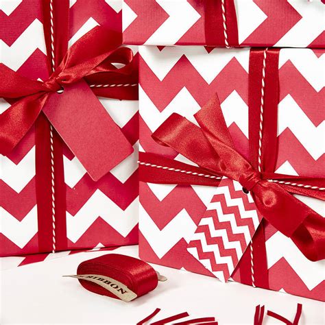 Seastone Red Chevron With White Box In The Wrapping Paper Department At  Lowes.com