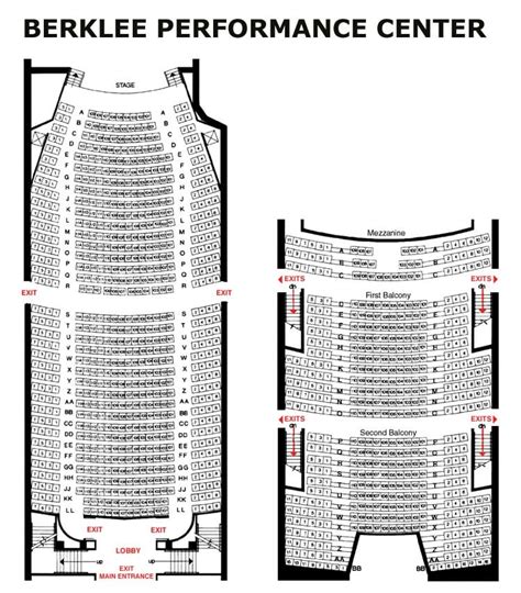Seating Chart Berklee Performance Center