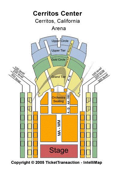 Seating Chart For Cerritos Performing Arts Center