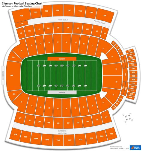 Seating Chart For Clemson Football Stadium