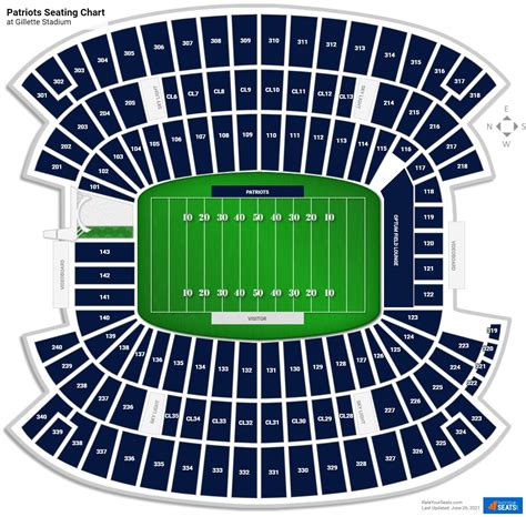 Seating Chart Gillette Stadium Patriots