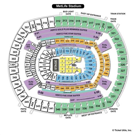 Seating Chart Metlife Stadium Concert