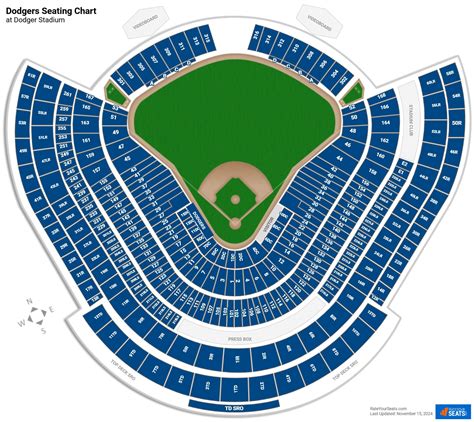 Seating Chart Of Dodger Stadium
