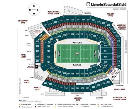Seating Chart Of Lincoln Financial Field