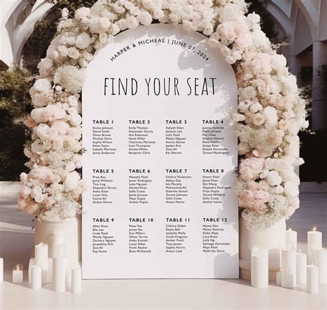 Seating Chart Signs