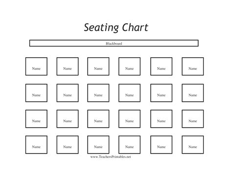 Seating Plan Template Printable