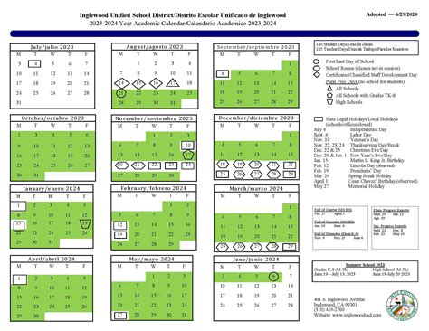 Seattle Academy Calendar
