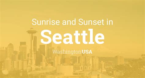 Seattle Sunset Calendar