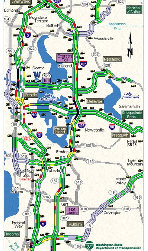 Wsdot Seattle Traffic Flow Map