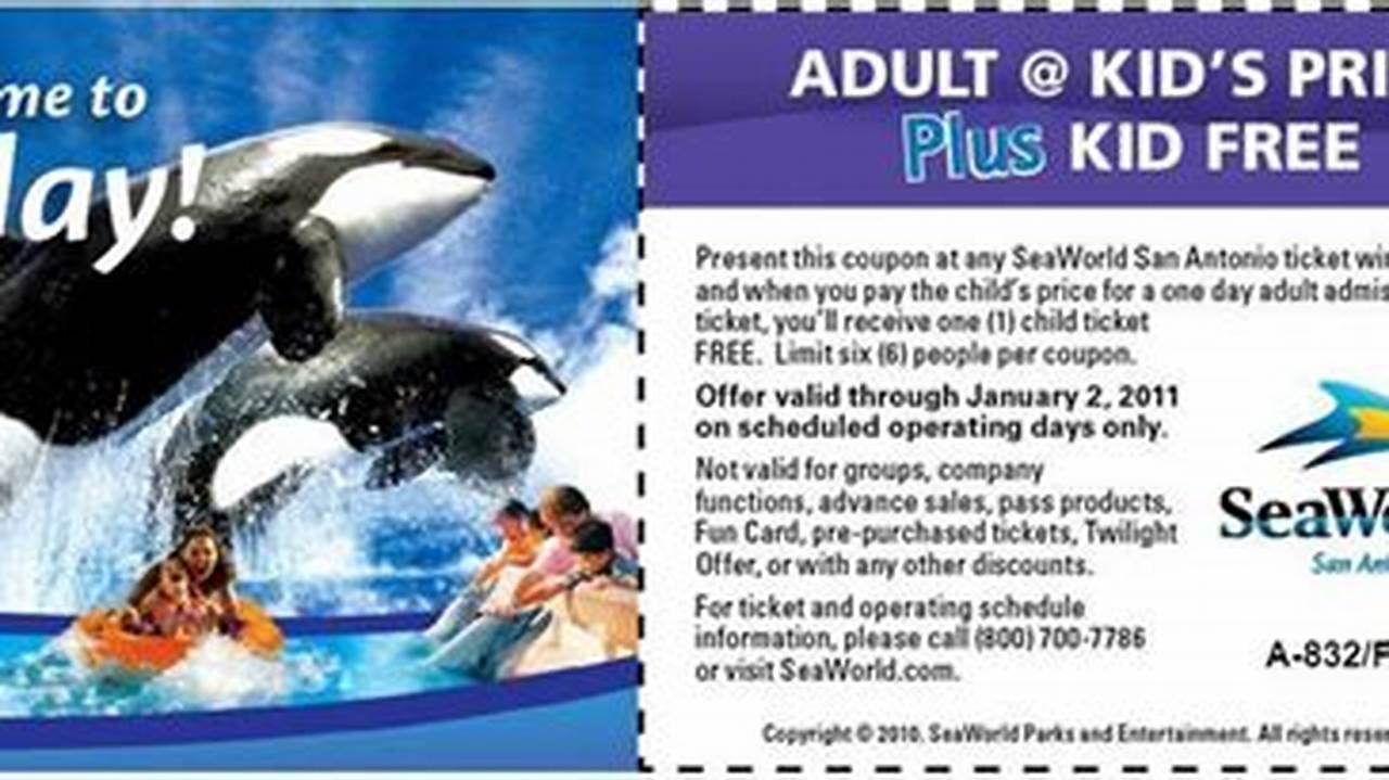 Seaworld Tickets 2 For $49 San Antonio 2024