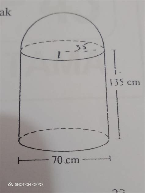 Sebuah Benda Padat Berbentuk Setengah Bola Dengan Diameter 20 Cm