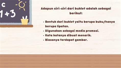 Sebutkan Ciri Ciri Buklet