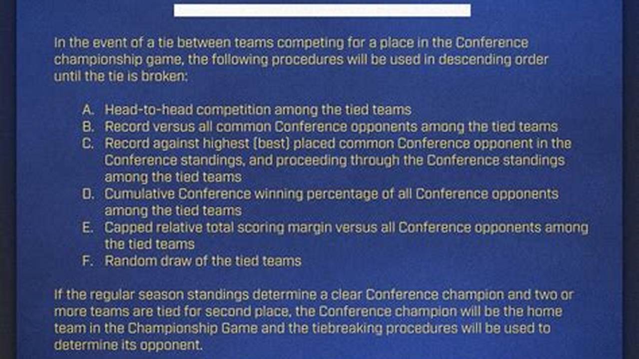 Sec Conference Tie Breaker 2024