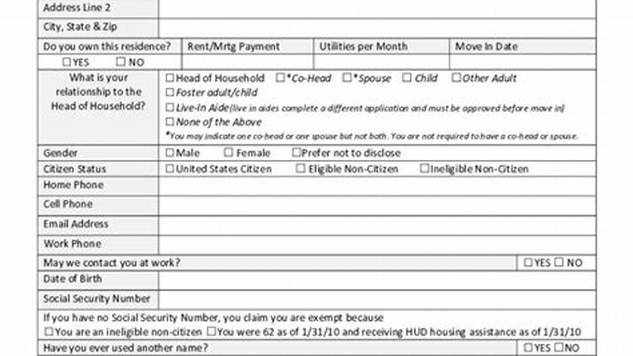 Section 8 Housing Application Nyc 2024 Application Form