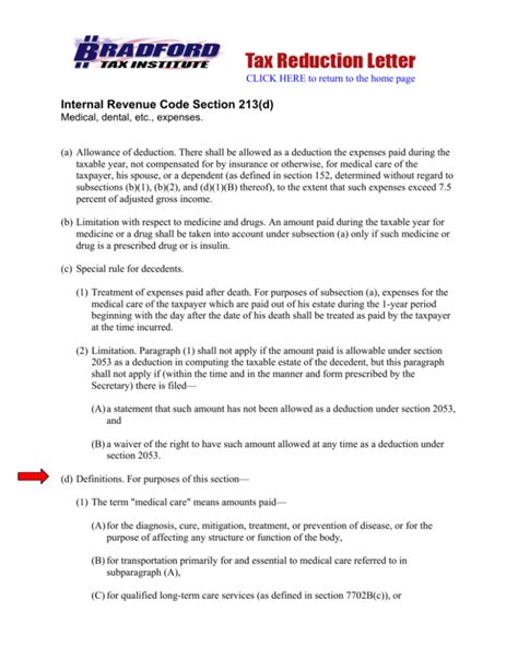 Unveiling the Tax Code's Best Kept Secret: Section 213 D - Unlocking Major Savings Opportunities for Americans