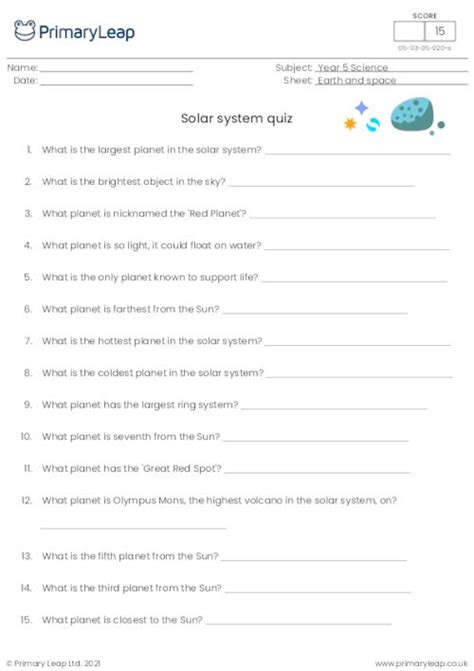 Solar system ESL worksheet by inaumar