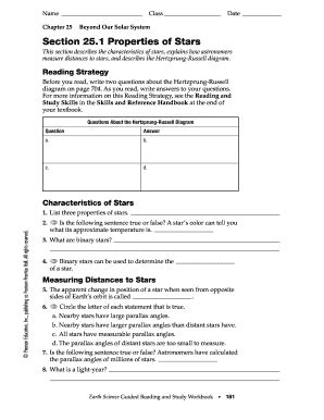 Unlocking the Secrets of the Cosmos: Discovering Properties of Stars with Section 25.1 Worksheet Answer Key