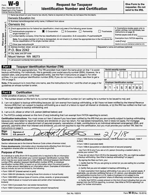 Section 3 I-9 Tax Form