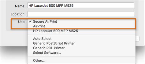 Secure AirPrint