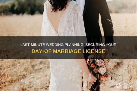 Securing Your Marriage License